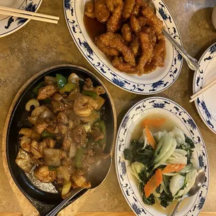 a variety of chinese dishes