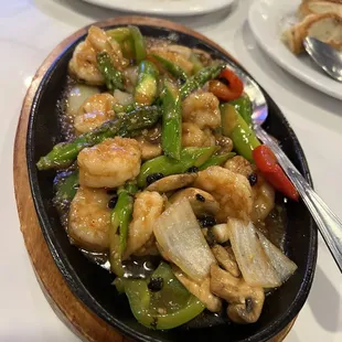 Sizzling shrimp