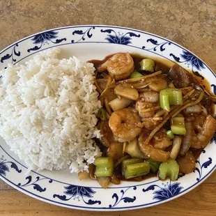 Shrimp with Garlic Sauce (lunch special!)