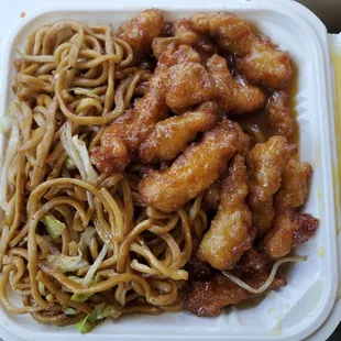 Chow Mein + Lemon Chicken