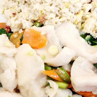 FISH, SPINACH &amp; PEPPERS