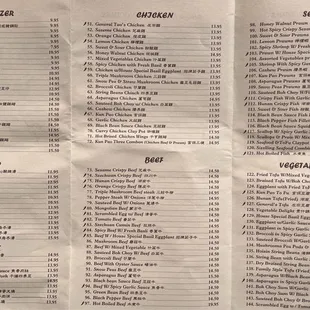 Menu (April 2024)