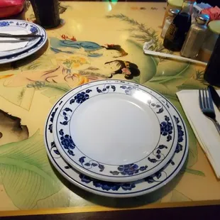 Waiting to be served our delicious dinner. I know it's delicious before it arrives.