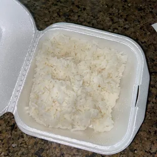 Just plain rice, no where did I see steamed rice.