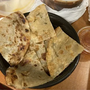 Scallion Pancakes $5 Very good.