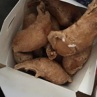 a box full of fried food