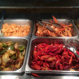 a variety of food items