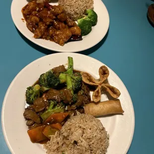 Beef/broccoli and general tsos