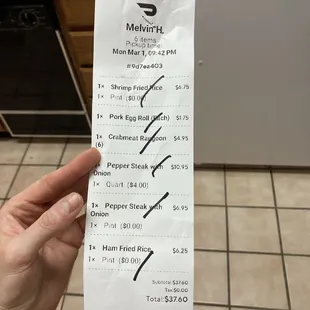 Someone else's order.