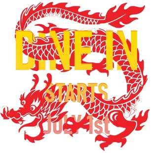 a red dragon with the word dragon on it