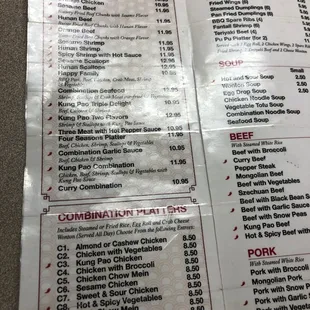 Part of the menu