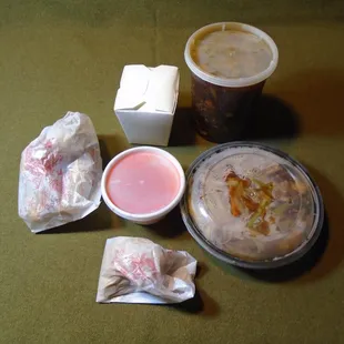 I finally got home with my dinner...