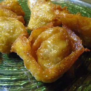 Fried wontons, close-up.