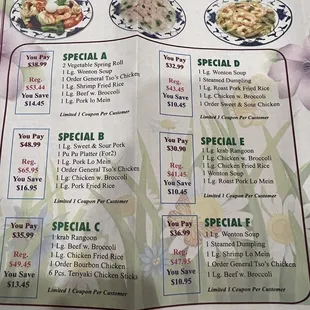 Updated menu