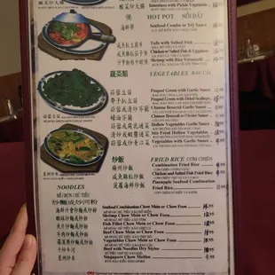 ramen and noodles, menu