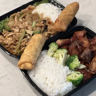 Schzewhan Chicken and Bourbon Chicken