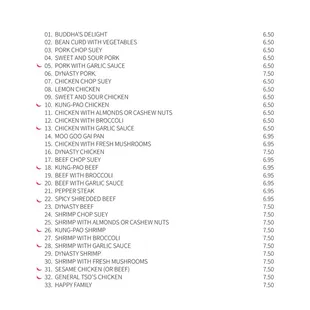 Menu - Lunch Specials