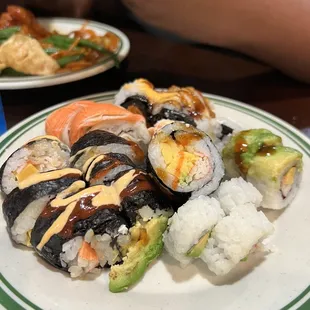 Sushi was clearly low quality. And therefore not all consumed...