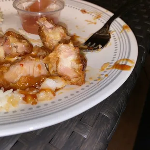 C22. Orange Chicken Combo Plate