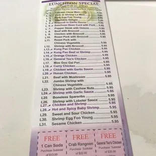 Menu Lunch