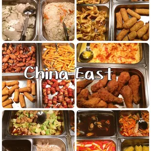 a variety of food items