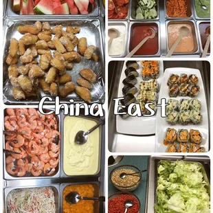 a variety of food items