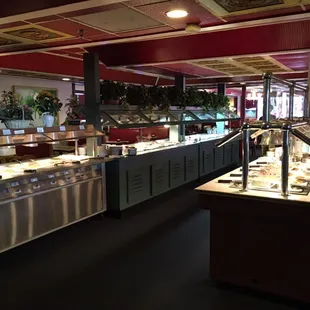 the buffet area
