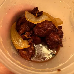 Horrible Bourbon Chicken !!! Wrong flavor and poorly executed.