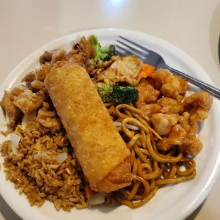 Lunch special, 4 entree w/a side and appetizer