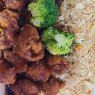 a close up of a plate of food