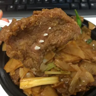 This "meat" in the beef chow fun though..............