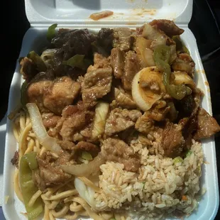 CHOW MEIN, FRIED RICE, TERIYAKI CHICKEN, MONGOLIAN BEEF