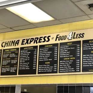 the menu