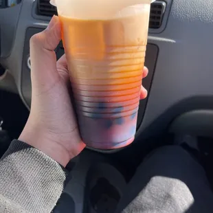 Thai tea with boba
