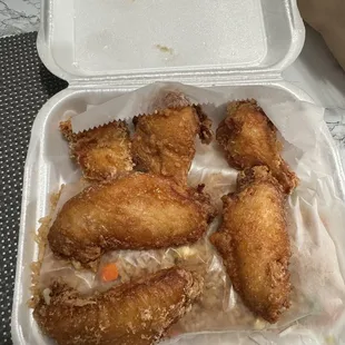 Chicken Wings and Fried Rice