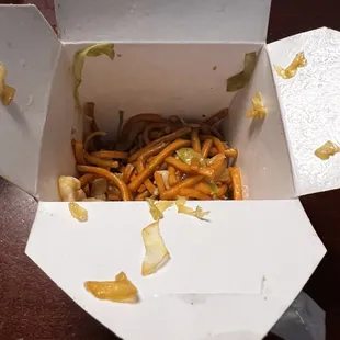 Unfinished chow mein