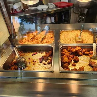 chicken wings and fried chicken, interior