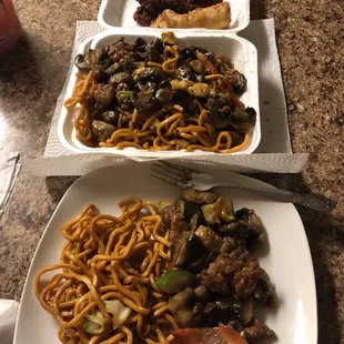 Mushroom Chicken + Lo Mein
