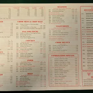Whole menu