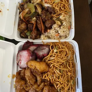 Orange Chicken Chow Mein Fried Rice Pork