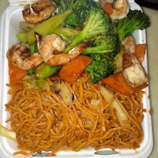 Broccoli Shrimp chowmain.