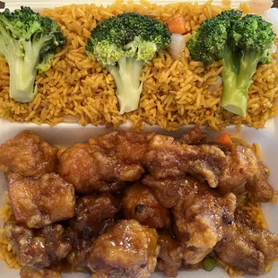 chicken and rice with broccoli