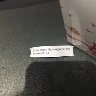 FU, fortune cookie.