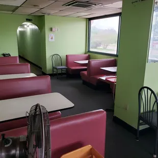 the inside of a restaurant