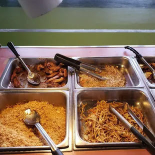 chicken wings and fried chicken, interior