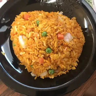 a bowl of rice and vegetables