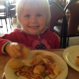 Girls chowing down, they love Chinese food.