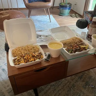 Takeout still hot after the drive home!