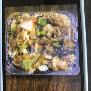 a meal in a plastic container