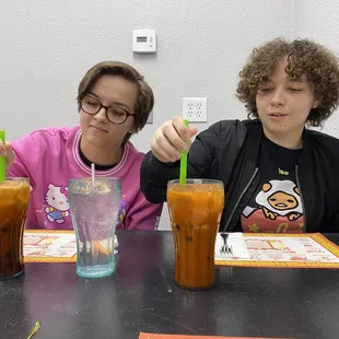Thai tea with boba $4.75 each